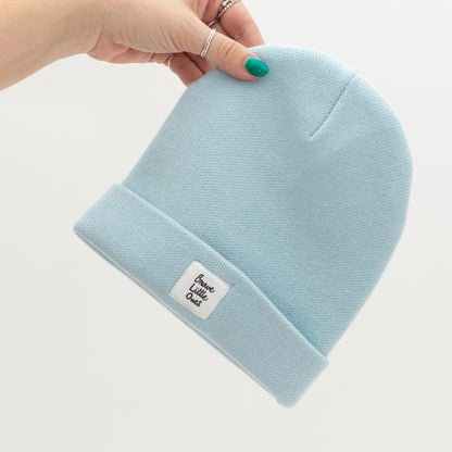 Cashmere Blue Bamboo Knit Beanie