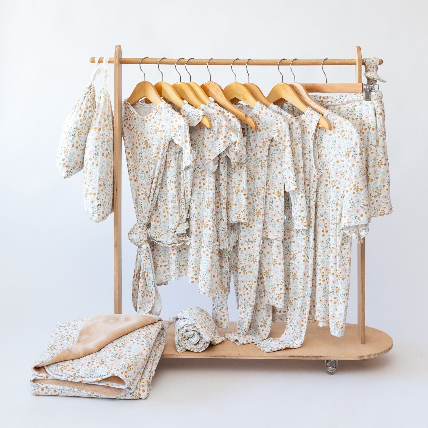 Whimsical Floral Small Ribbed Two-Piece Set