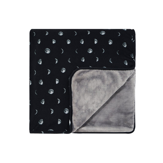 Moon Phases Small Ribbed Youth Blanket