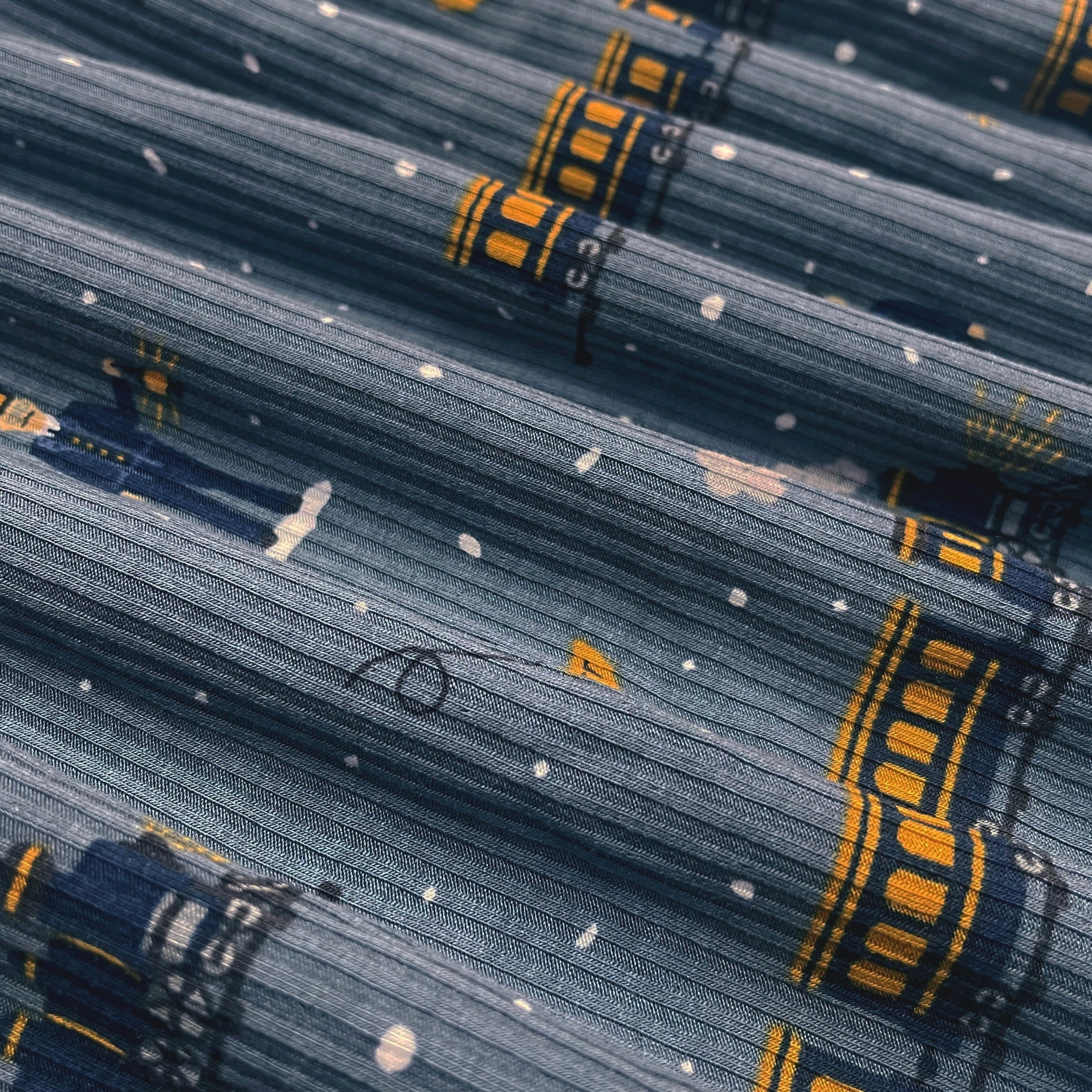 Christmas Trains Small Ribbed