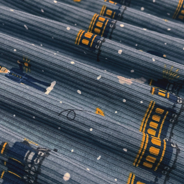 Christmas Trains Small Ribbed