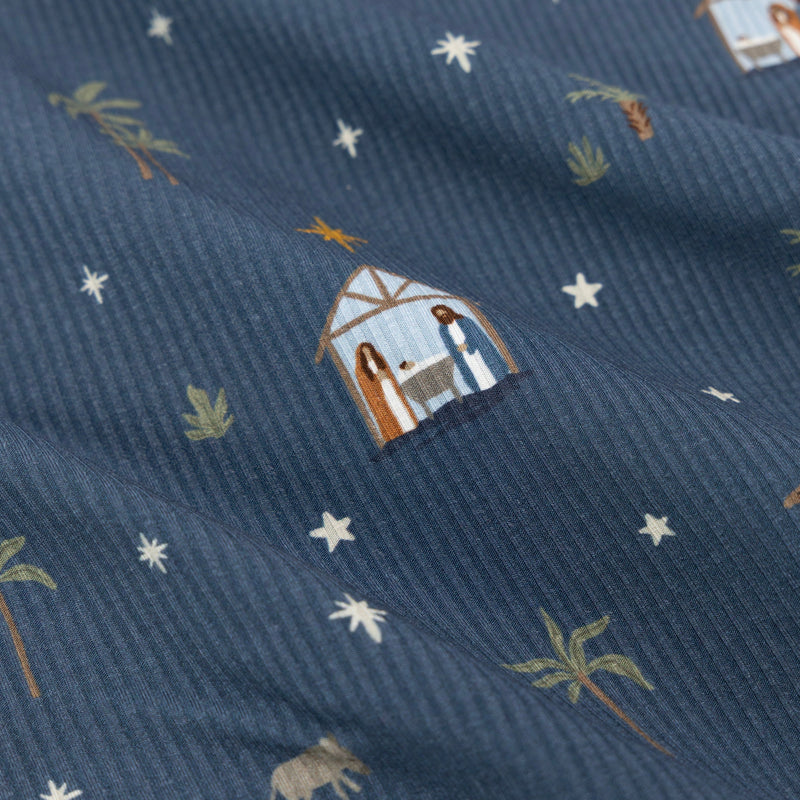 Nativity Blue Small Ribbed
