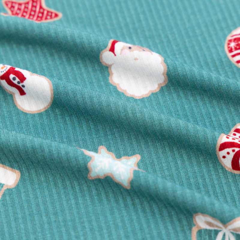 Sugar Cookies Frosted Teal Small Ribbed