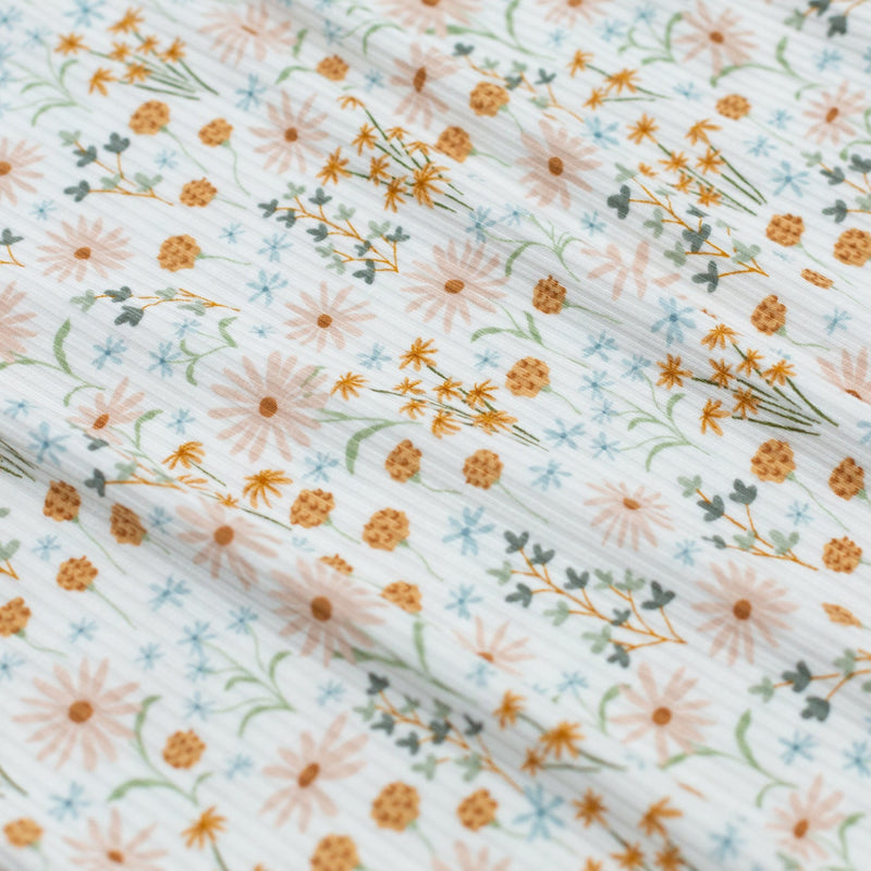 Whimsical Floral Small Ribbed