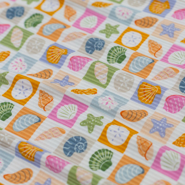 Checkered Seashells Small Ribbed