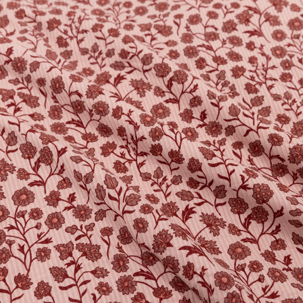Mauve Floral Small Ribbed