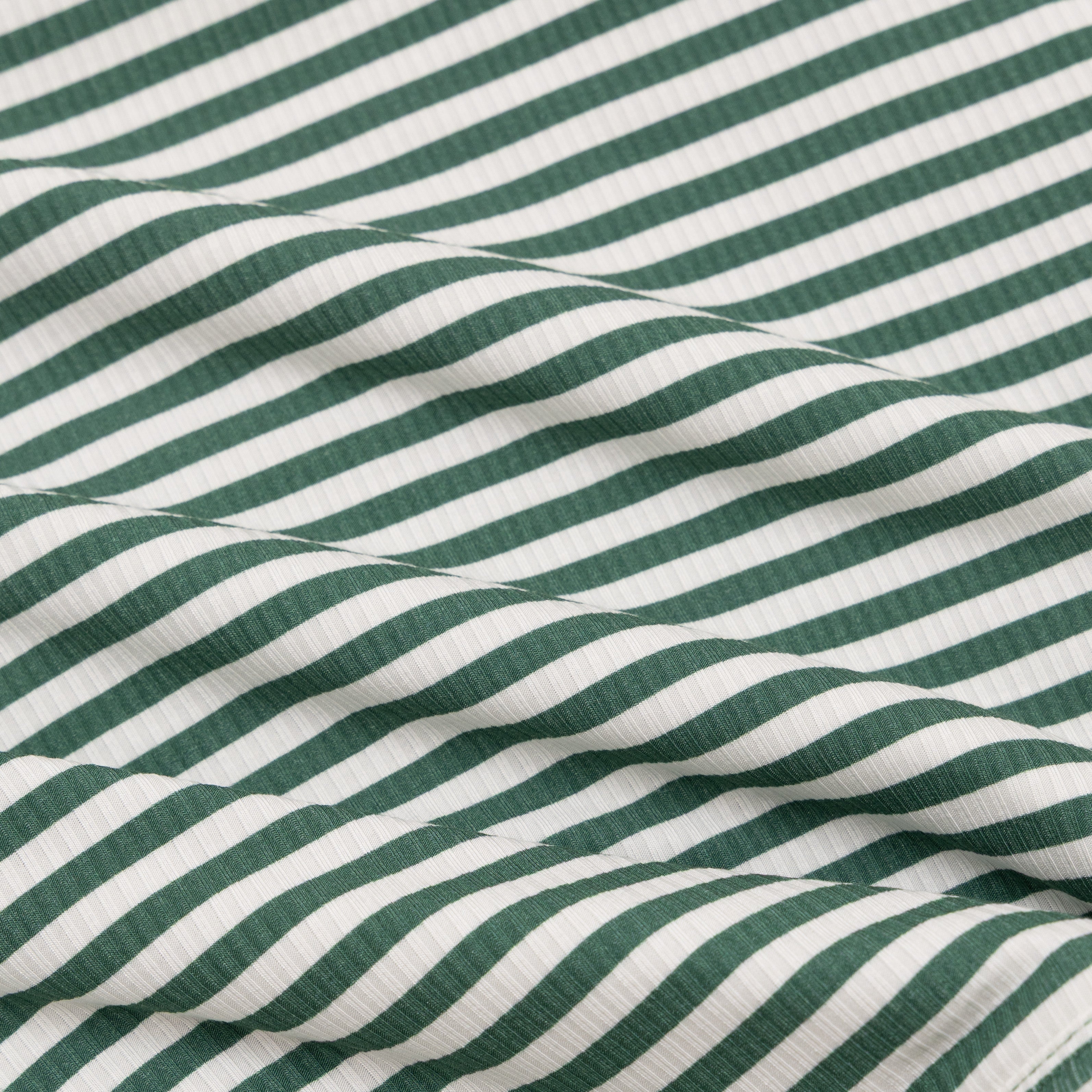 Eucalyptus Green Stripe Small Ribbed