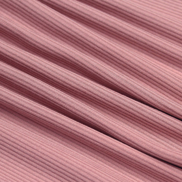 Mauve Small Ribbed