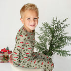 Red Christmas Trucks Small Ribbed Two-Piece Set