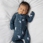 Astronauts Small Ribbed Zip Romper