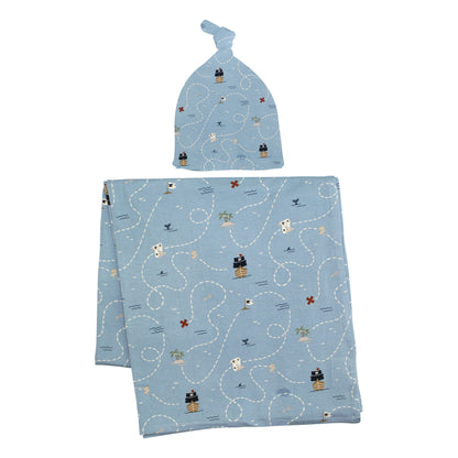 Pirate Ships Stretchy Swaddle Set