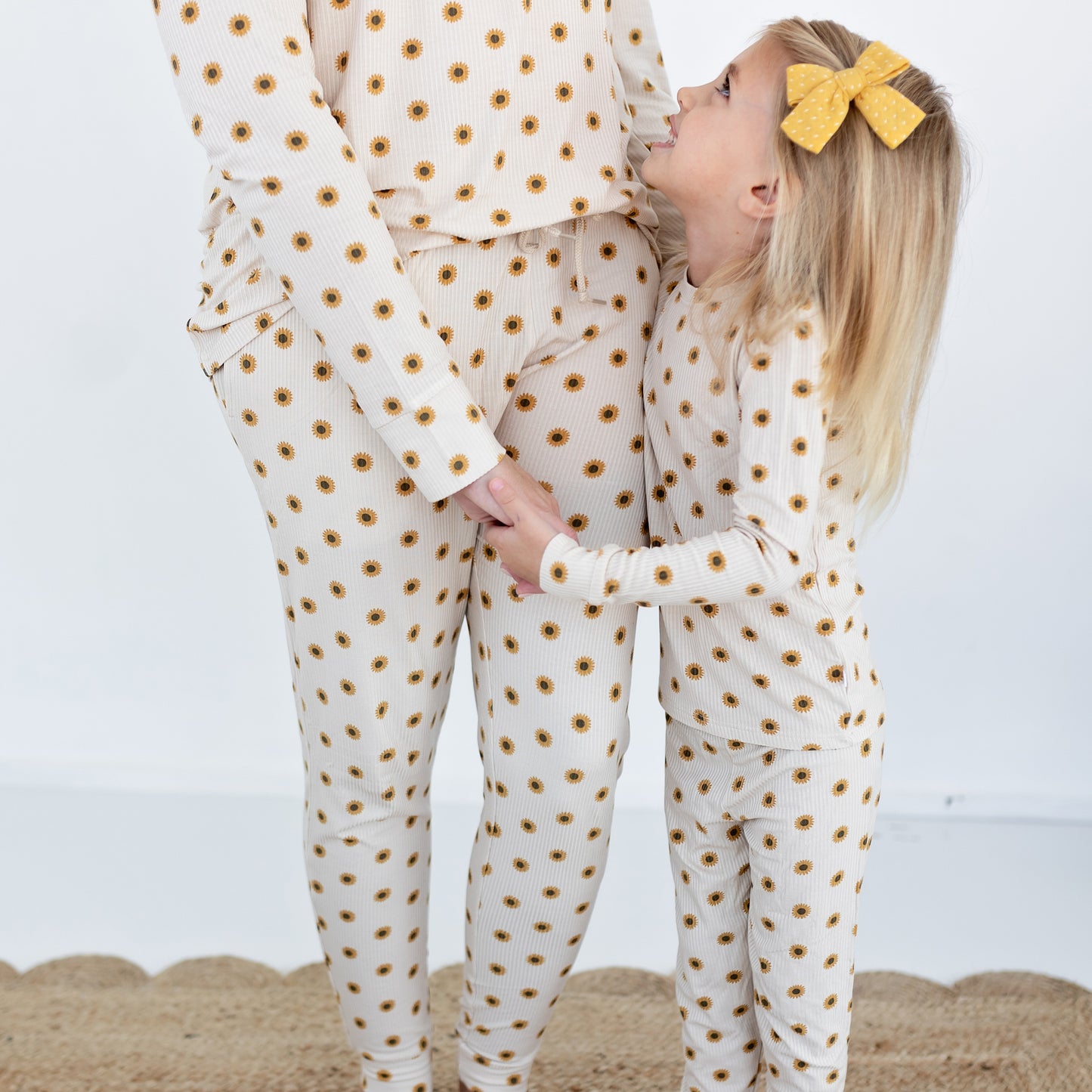 Sunflowers Ribbed Women's Pants