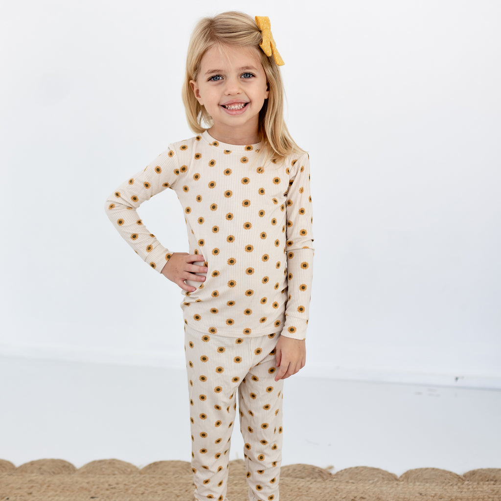 Sunflowers Small Ribbed Two-Piece Set