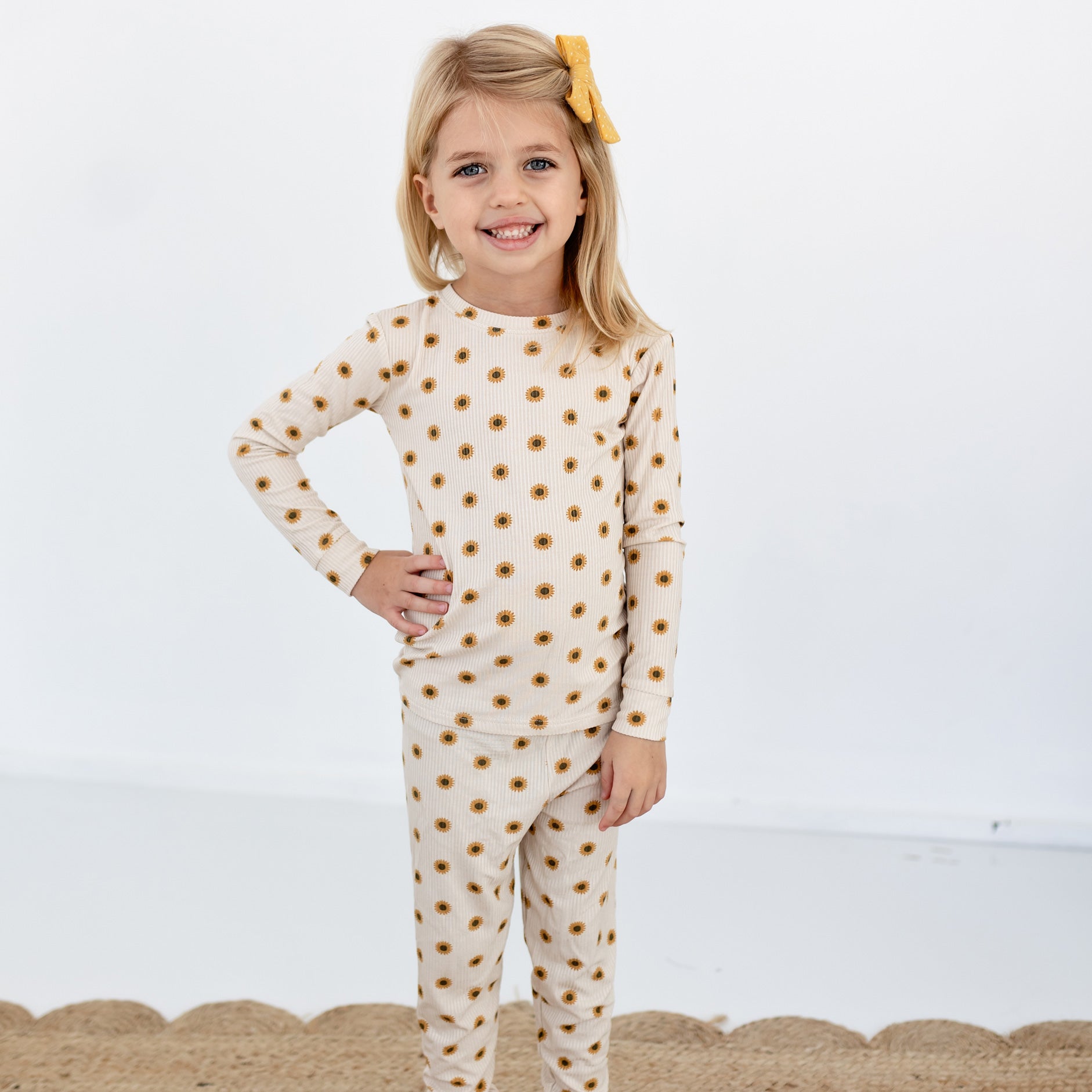 Sunflowers Small Ribbed Two-Piece Set