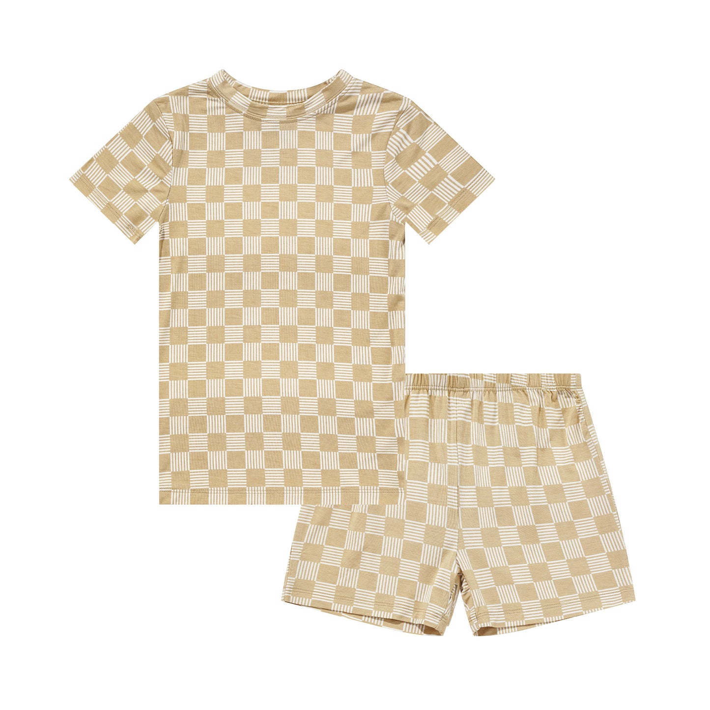Checkered Lines Shorts Two-Piece Set