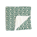 Green Floral Small Ribbed Adult Blanket