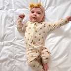 Sunflowers Small Ribbed Zip Romper