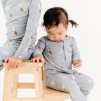 Space Explorers Small Ribbed Zip Romper