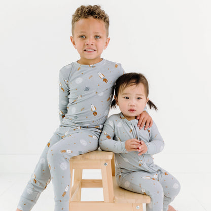 Space Explorers Small Ribbed Two-Piece Set