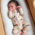 Tractors Small Ribbed Zip Romper