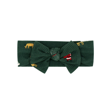 Santa Small Ribbed Bow