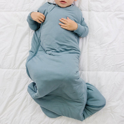 Slate Blue Sleep Sack & Zip Romper Set