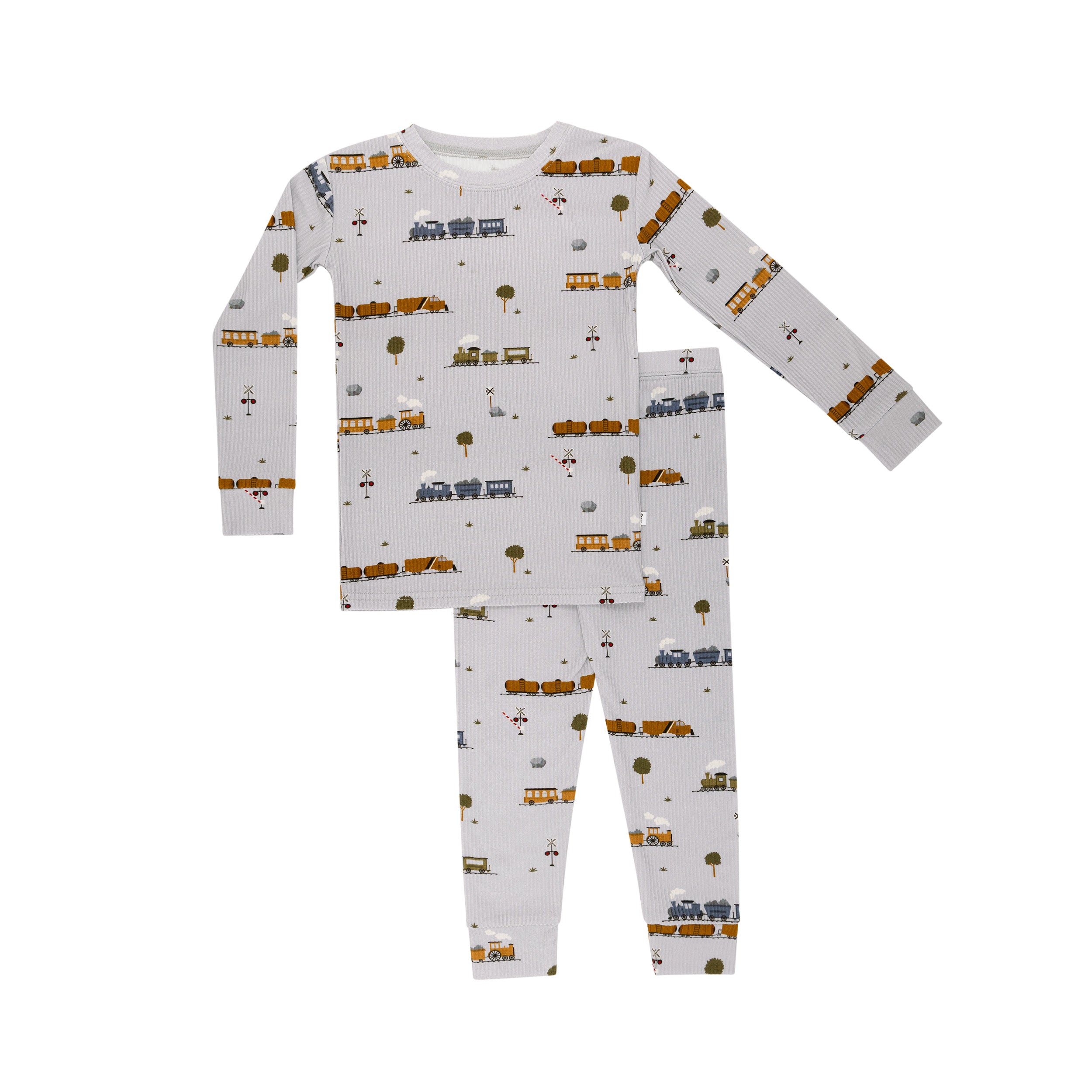 Trains Small Ribbed Two-Piece Set