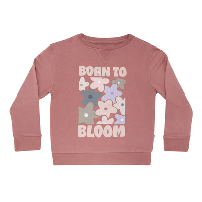 Born To Bloom Rose Bamboo French Terry Pullover