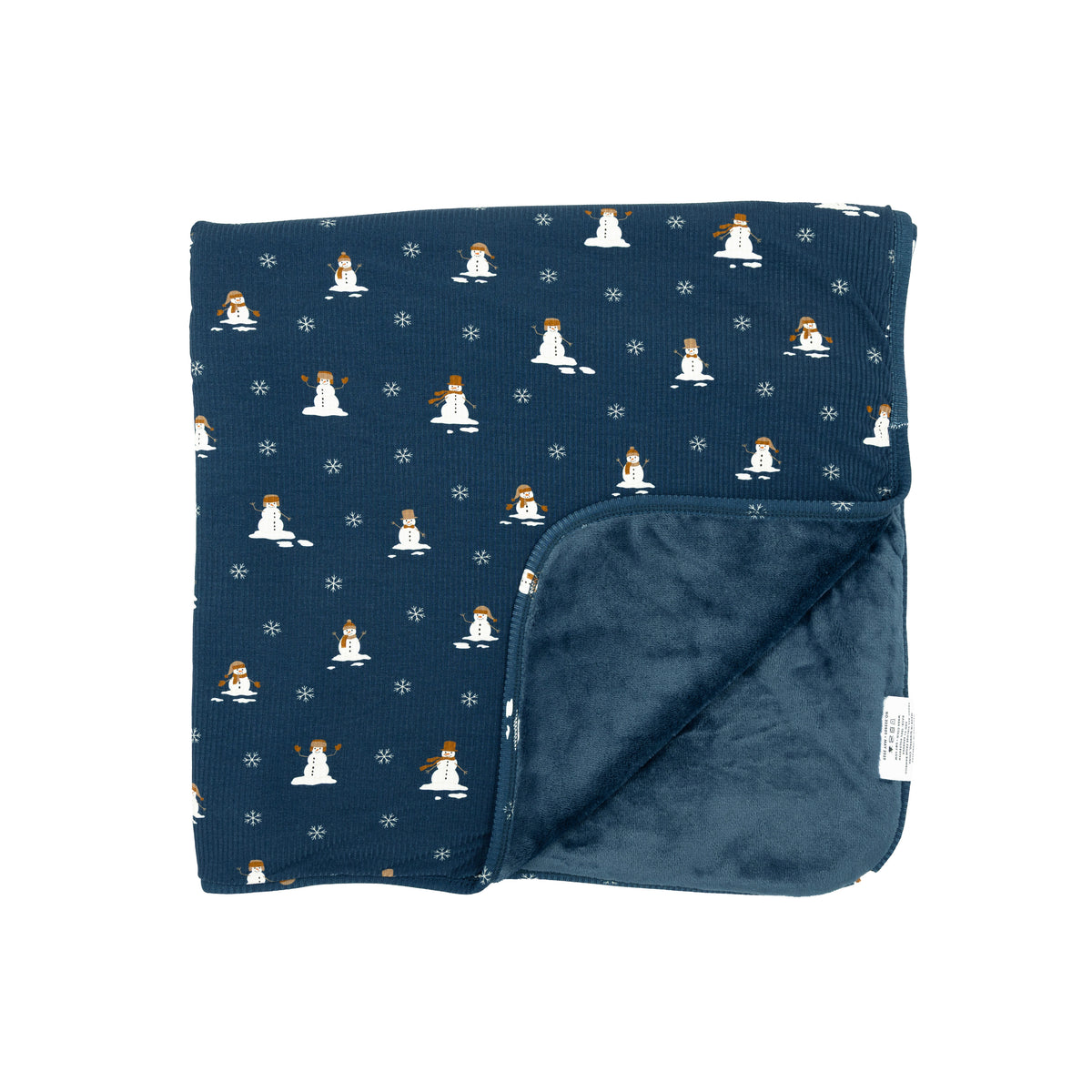 Snowmen Small Ribbed Toddler Blanket