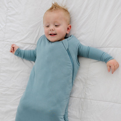 Slate Blue Sleep Sack & Zip Romper Set