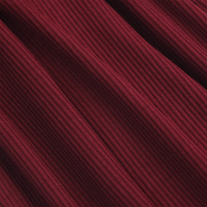Maroon Small Ribbed Two-Piece Set