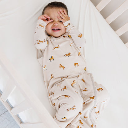 Horses Sleep Sack & Zip Romper Set