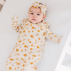 Autumn Floral Small Ribbed Bow