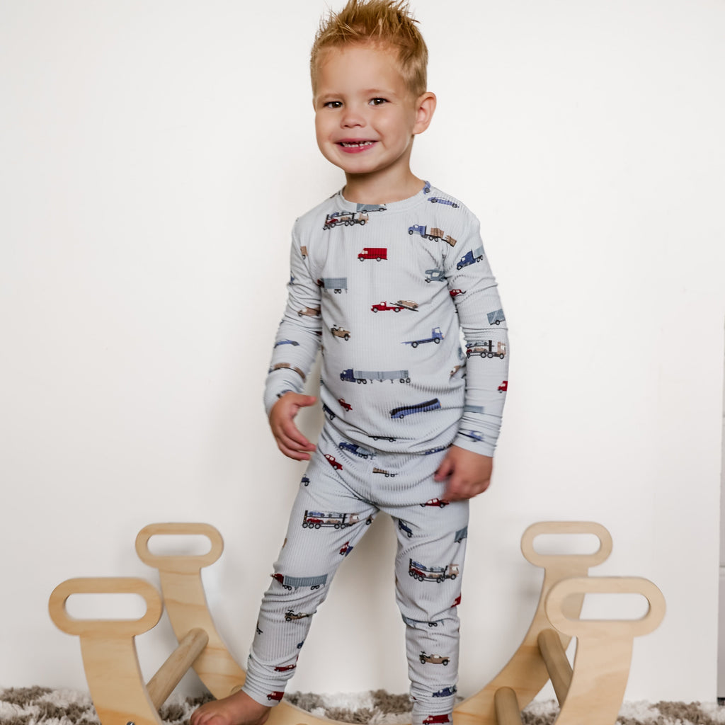 Road Vehicles Small Ribbed Two-Piece Set