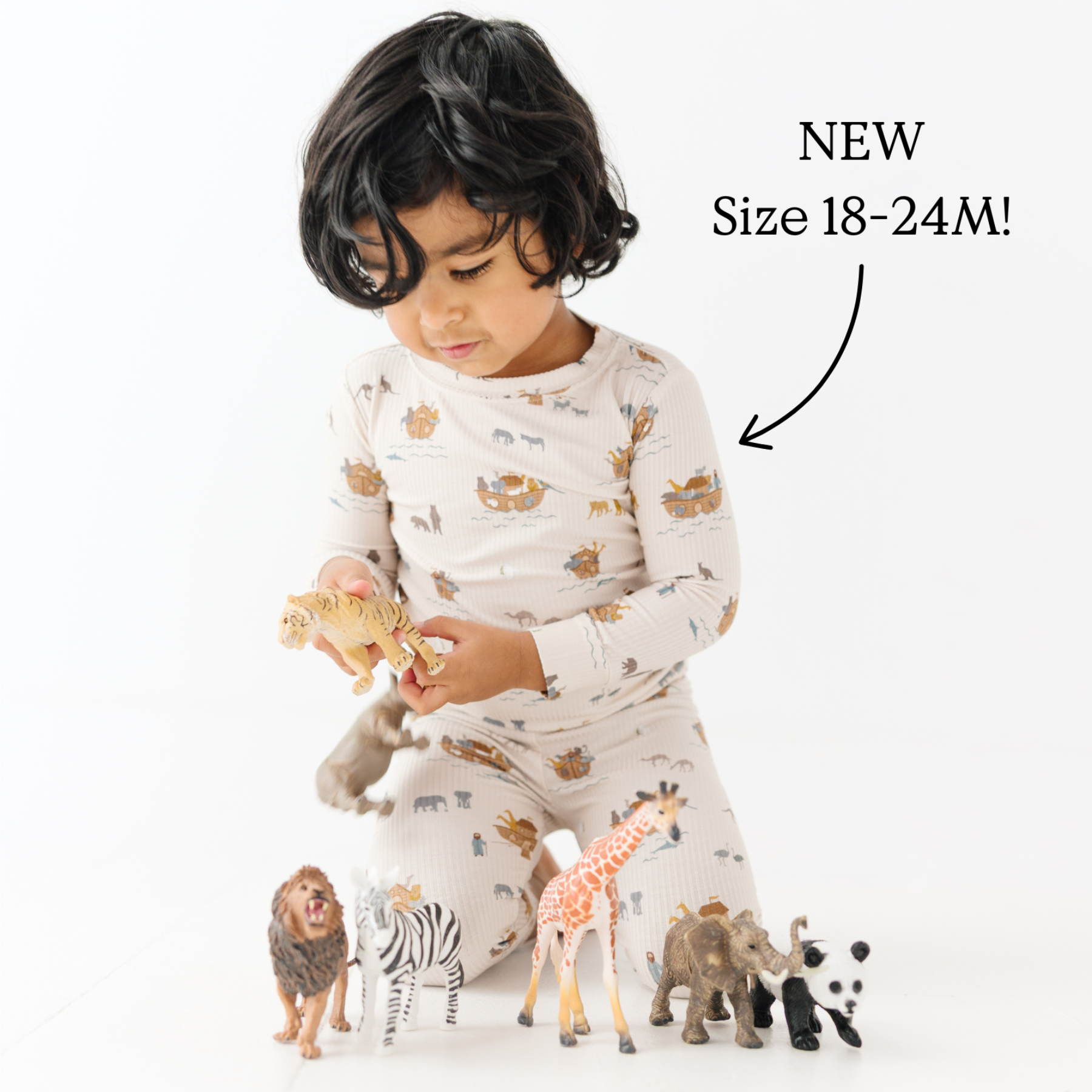 Noah's Ark Small Ribbed Two-Piece Set