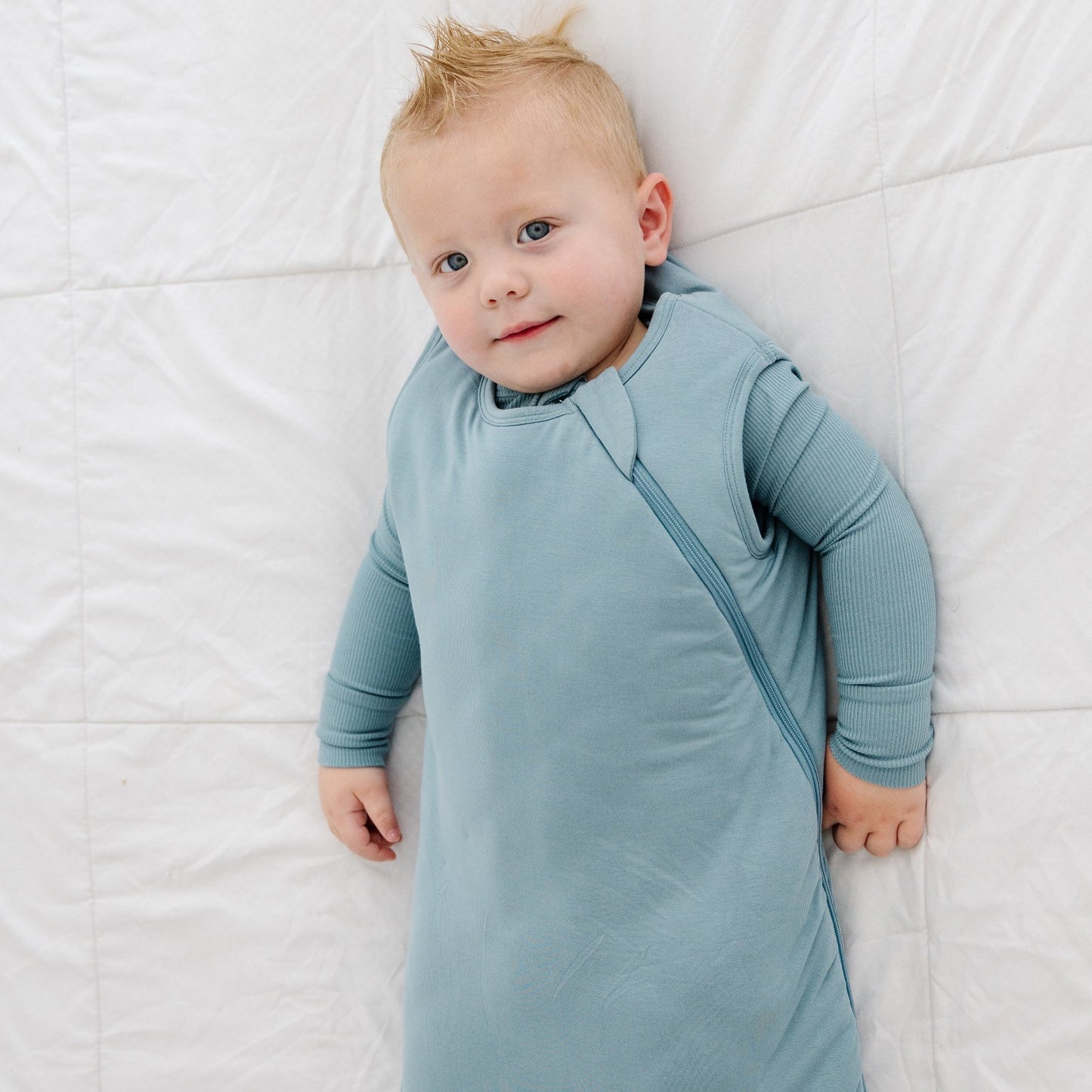 Slate Blue Sleep Sack & Zip Romper Set