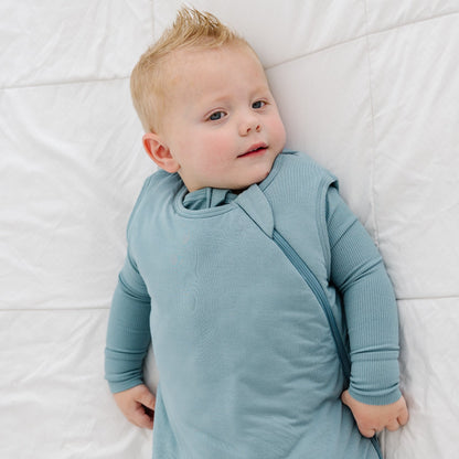 Slate Blue Sleep Sack & Zip Romper Set