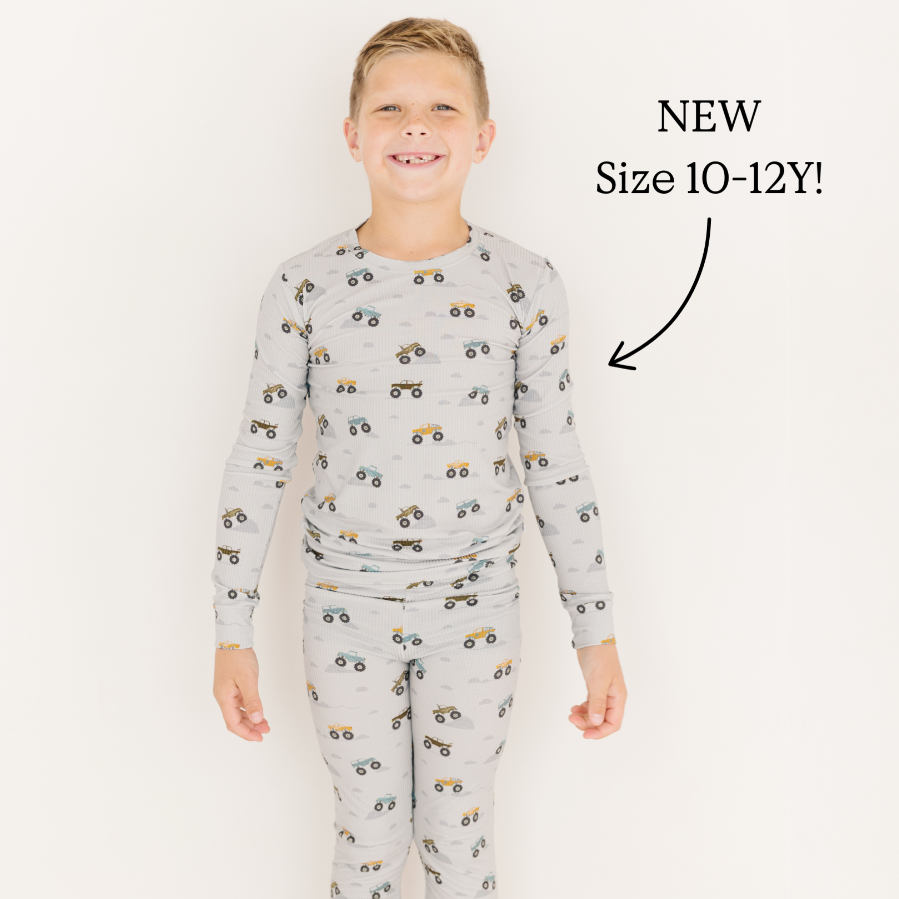 Monster Trucks Small Ribbed Two-Piece Set