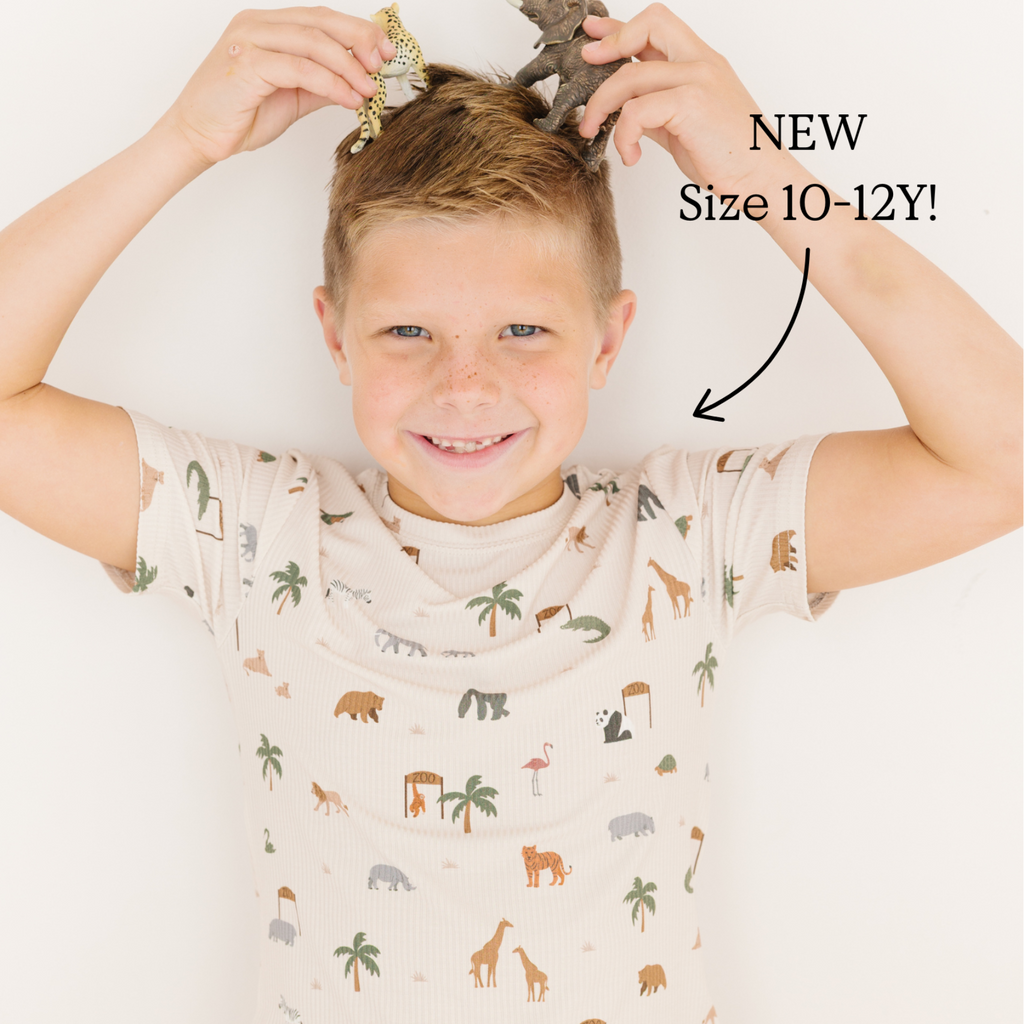 Zoo Day Small Ribbed Shorts Two-Piece Set