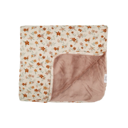 Autumn Floral Small Ribbed Youth Blanket