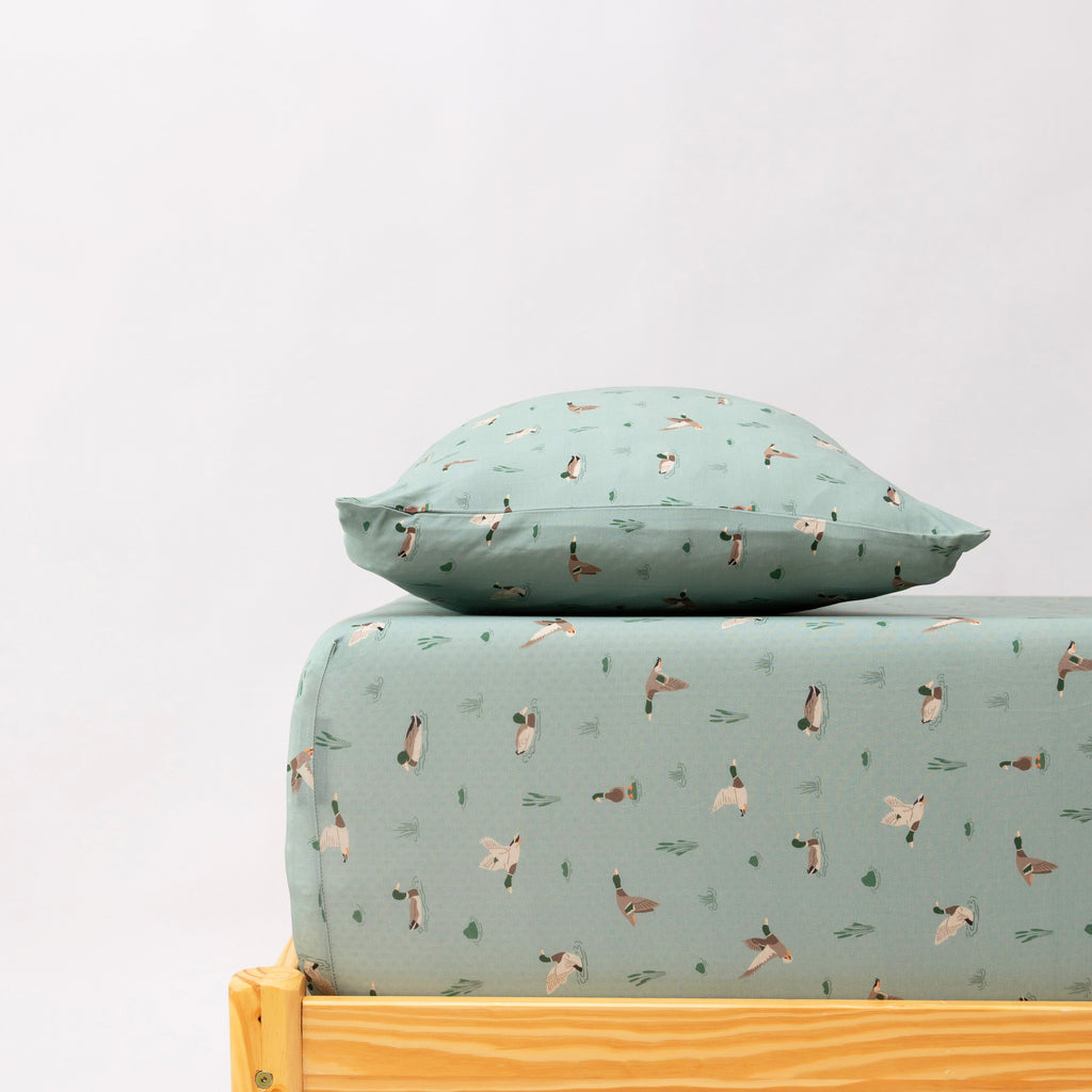 Mallards Twin Sheet With Pillow Case