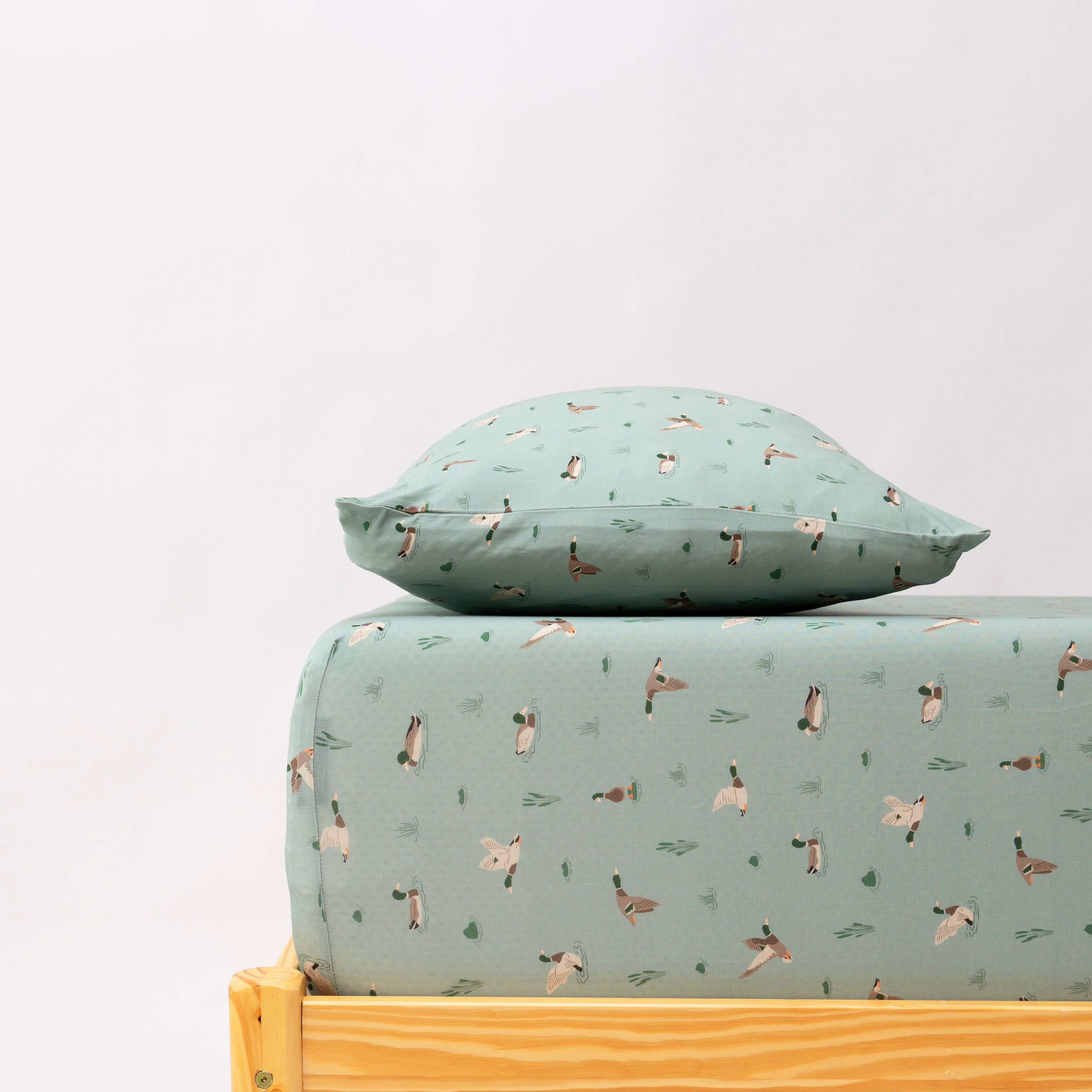Mallards Twin Sheet With Pillow Case