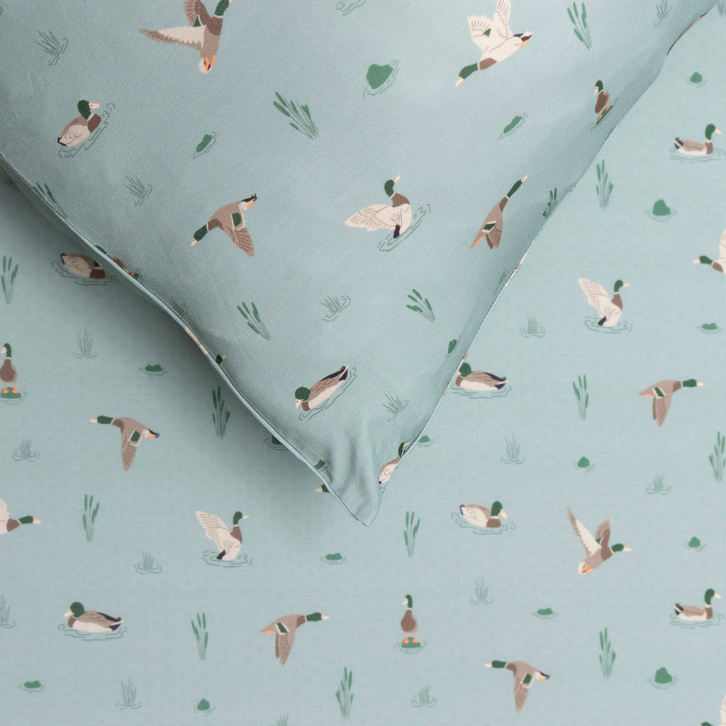 Mallards Twin Sheet With Pillow Case