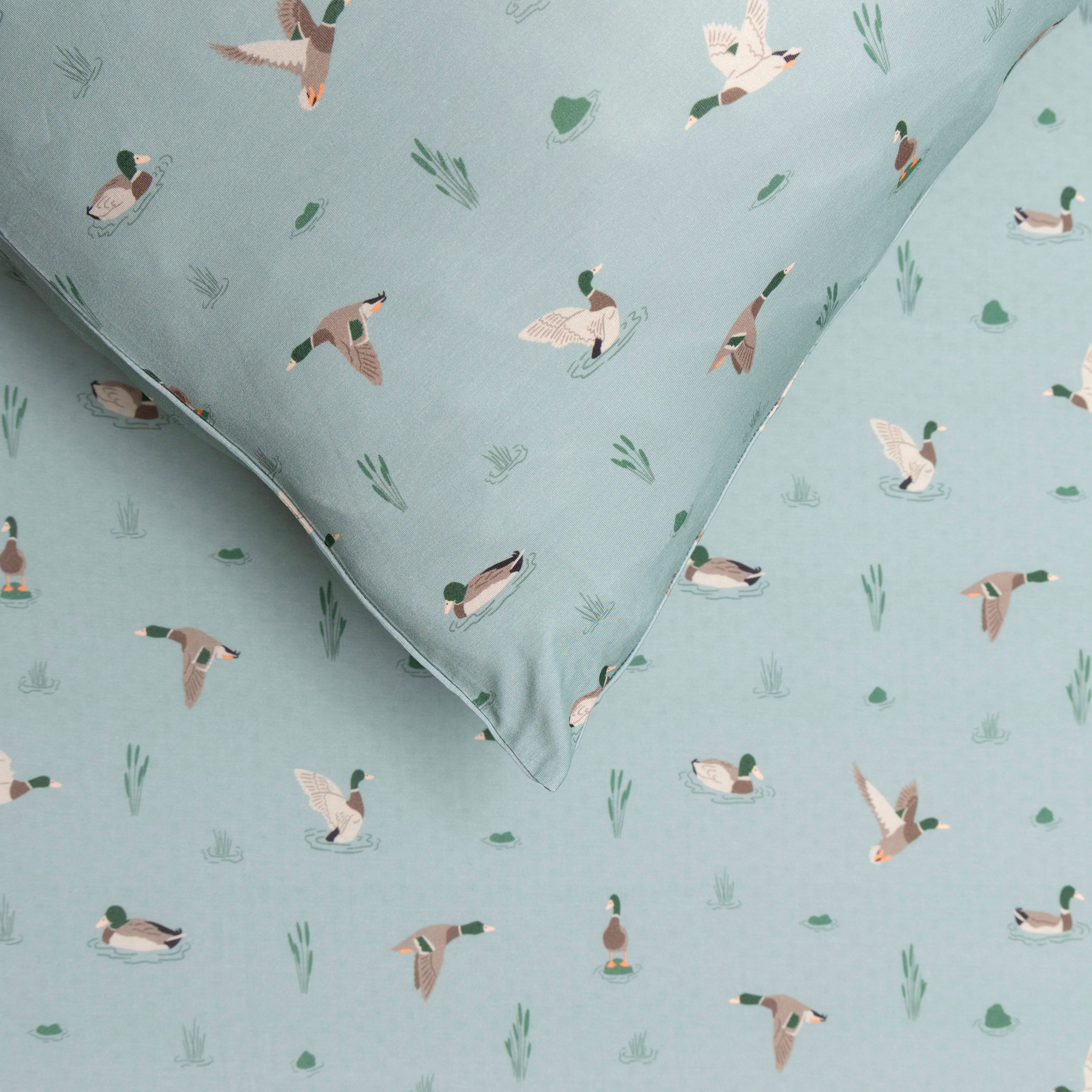 Mallards Twin Sheet With Pillow Case