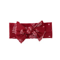 Reindeer & Santa Sleigh Small Ribbed Bow