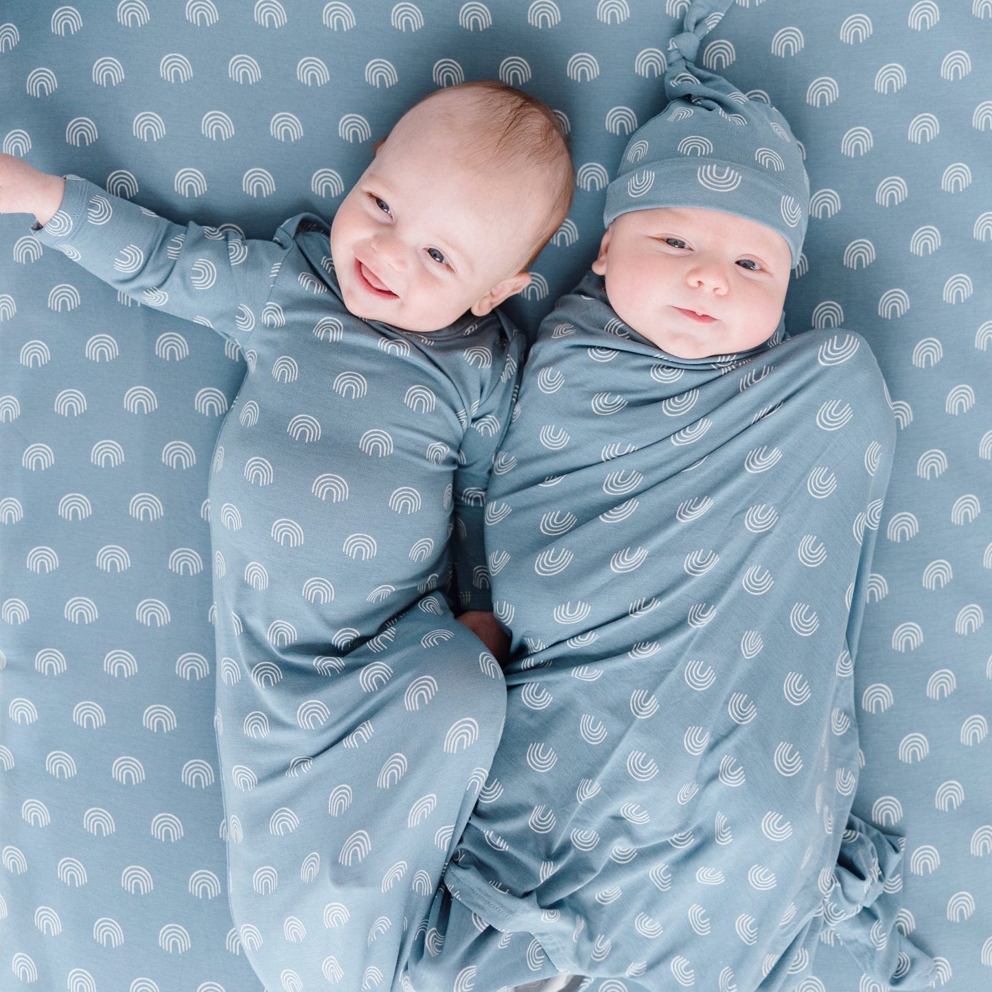 Slate Rainbows Swaddle Set