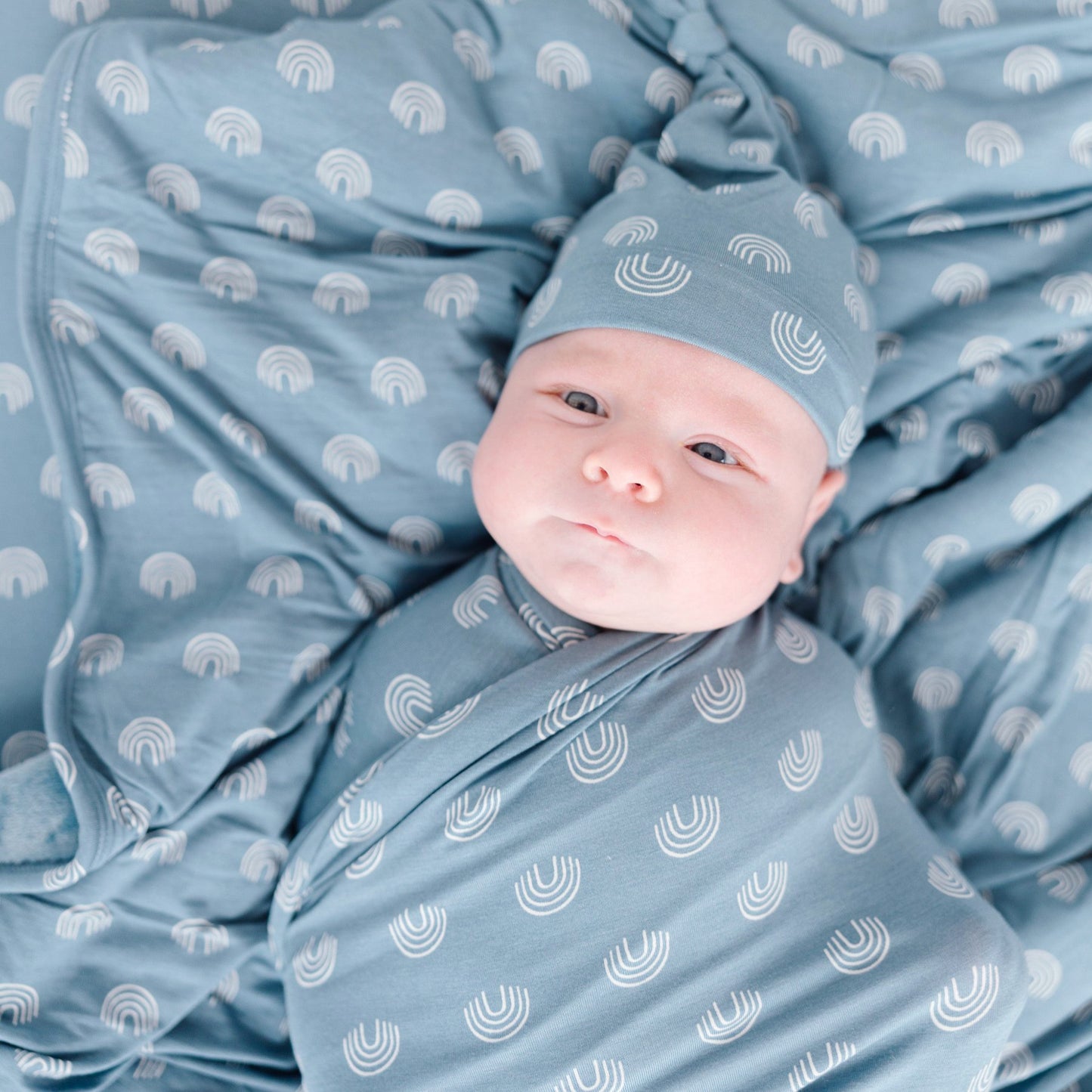 Slate Rainbows Swaddle Set