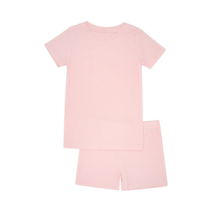 Ballet Pink Small Ribbed Shorts Two-Piece Set