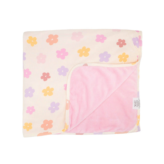 Big Daisies Small Ribbed Toddler Blanket