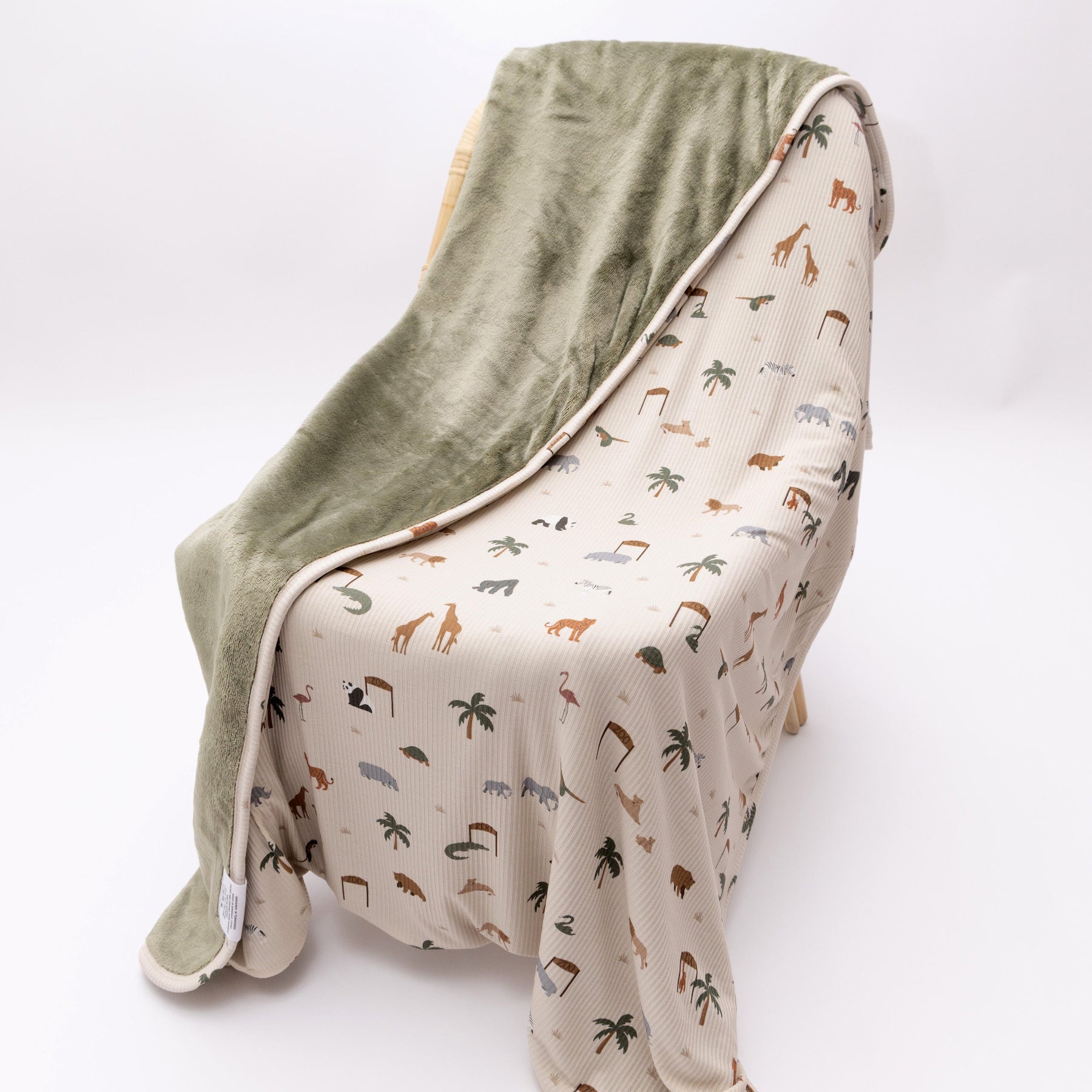 Zoo Day Small Ribbed Toddler Blanket